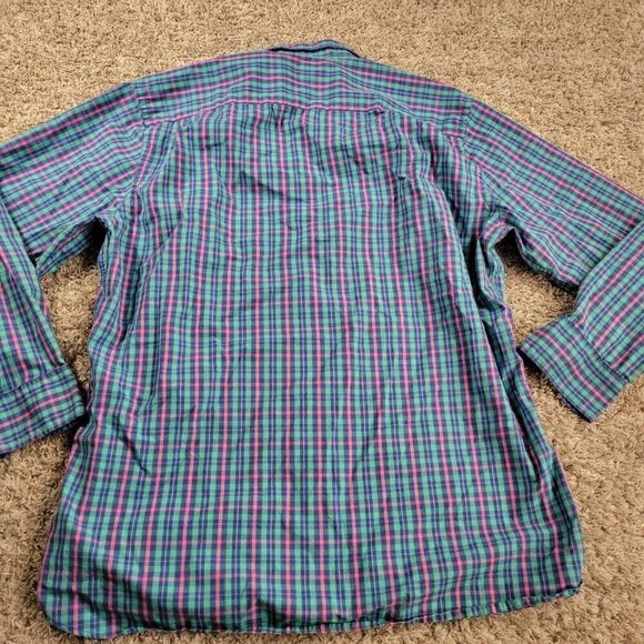 Southern Tide Shirt Mens XL Pink Green Button Down Check Preppy Long Sleeve - Picture 6 of 8